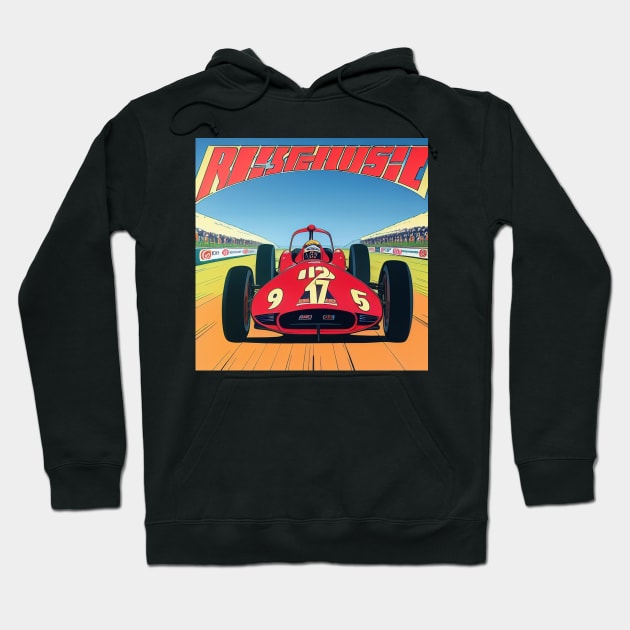 Vintage Finish Line F1 Racing Hoodie by BAYFAIRE